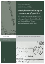 Müller / Nottscheidt: Disziplingeschichte als community of practice. Stuttgart 2016. Buchcover